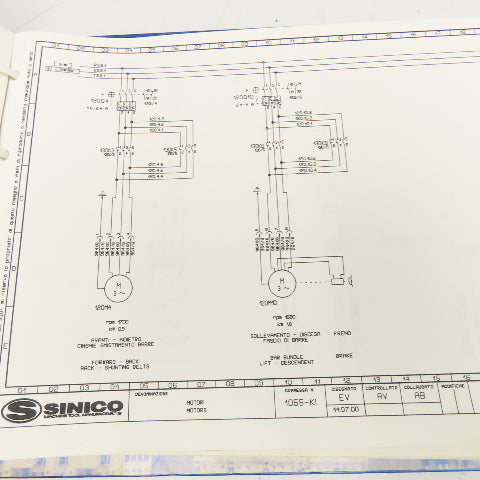 Sinico Sin-O-Matic Electrical Diagram Book TR60/4-350-MD