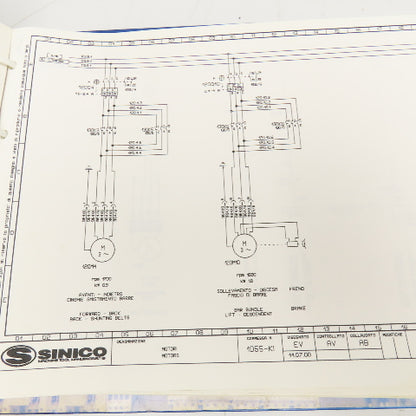 Sinico Sin-O-Matic Electrical Diagram Book TR60/4-350-MD