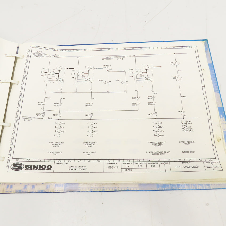 Sinico Sin-O-Matic Electrical Diagram Book TR60/4-350-MD