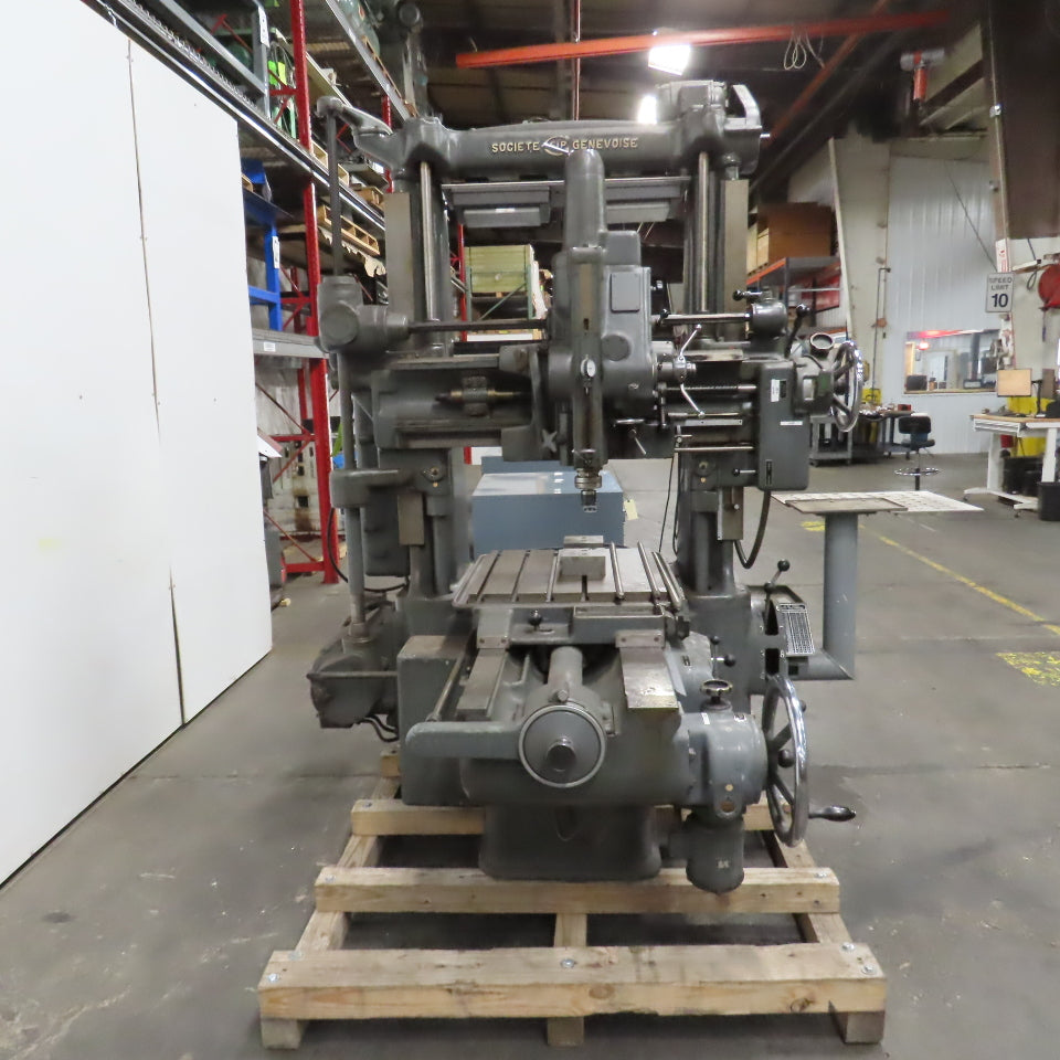 Societe Genevoise SIP MP-4G Jig Borer Mill 220V 3PH 27-3/4" x 23-1/2" Table
