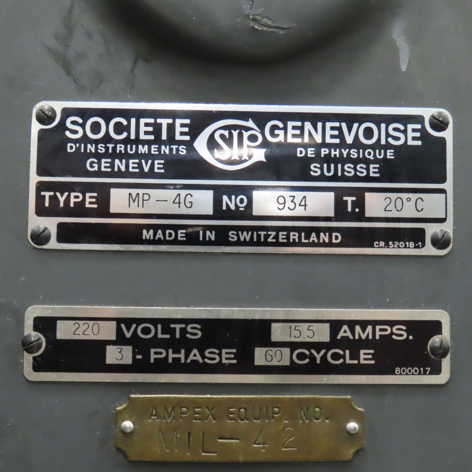 Societe Genevoise SIP MP-4G Jig Borer Mill 220V 3PH 27-3/4" x 23-1/2" Table