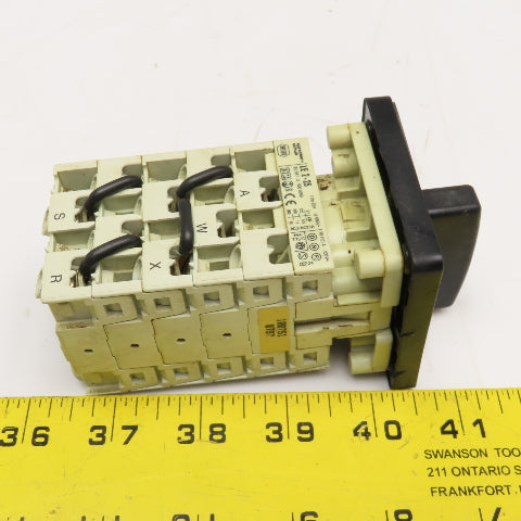 Sprecher + Schuh LE2-25 3 Position Rotary Cam Switch 660V 25A 13kW