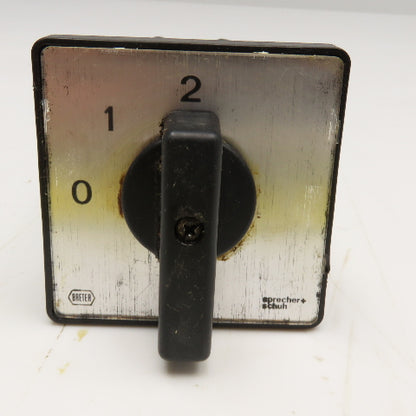 Sprecher + Schuh LE2-25 3 Position Rotary Cam Switch 660V 25A 13kW