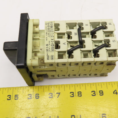 Sprecher + Schuh LE2-25 3 Position Rotary Cam Switch 660V 25A 13kW