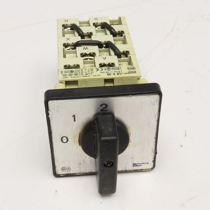 Sprecher + Schuh LE2-25 3 Position Rotary Cam Switch 660V 25A 13kW