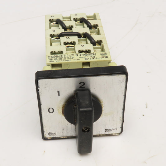 Sprecher + Schuh LE2-25 3 Position Rotary Cam Switch 660V 25A 13kW