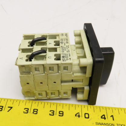 Sprecher + Schuh LE2-25 3 Position Rotary Cam Switch 660V 25A 13kW