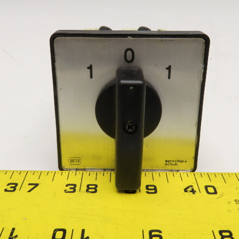 Sprecher + Schuh LE2-25 3 Position Rotary Cam Switch 660V 25A 13kW