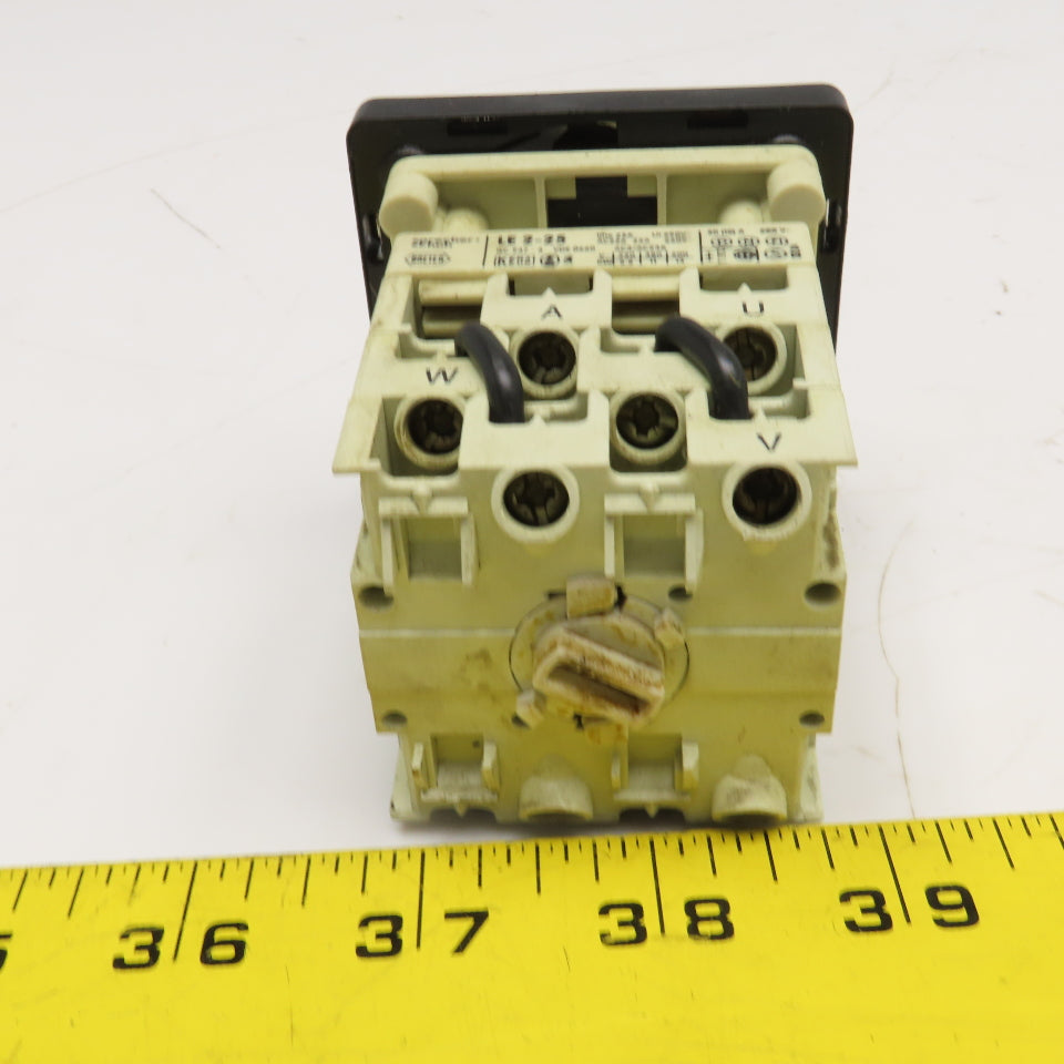 Sprecher + Schuh LE2-25 3 Position Rotary Cam Switch 660V 25A 13kW