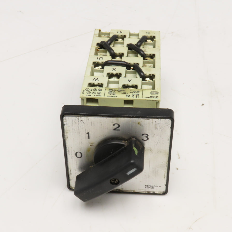 Sprecher + Schuh LE 2-25 4 Position Rotary Cam Switch 660V 25A