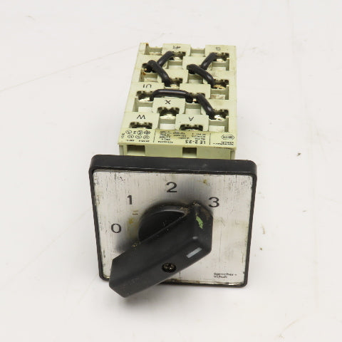 Sprecher + Schuh LE 2-25 4 Position Rotary Cam Switch 660V 25A