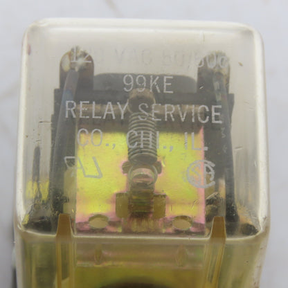Relay Service Co. 99KE 28VDC 17A Res 120/240VAC 10A Res. Ice Cube Relay W/Base