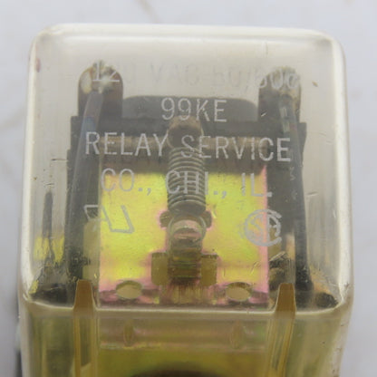 Relay Service Co. 99KE 28VDC 17A Res 120/240VAC 10A Res. Ice Cube Relay W/Base
