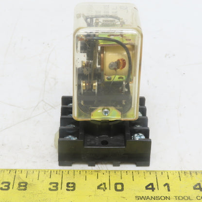 Relay Service Co. 99KE 28VDC 17A Res 120/240VAC 10A Res. Ice Cube Relay W/Base
