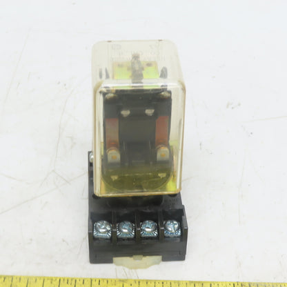 Relay Service Co. 99KE 28VDC 17A Res 120/240VAC 10A Res. Ice Cube Relay W/Base