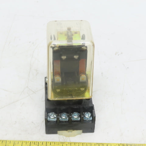 Relay Service Co. 99KE 28VDC 17A Res 120/240VAC 10A Res. Ice Cube Relay W/Base