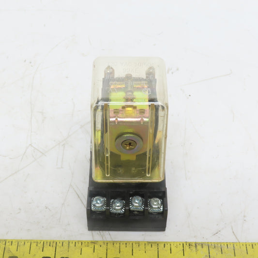 Relay Service Co. 99KE 28VDC 17A Res 120/240VAC 10A Res. Ice Cube Relay W/Base