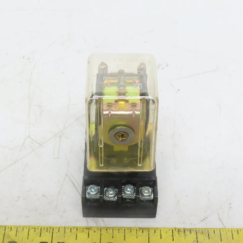 Relay Service Co. 99KE 28VDC 17A Res 120/240VAC 10A Res. Ice Cube Relay W/Base