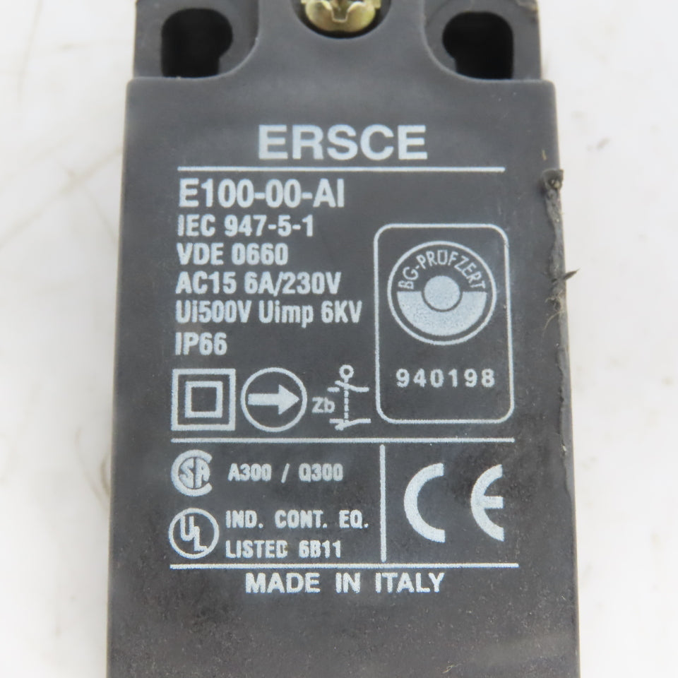ERSCE E100-00-AI Plunger End Limit Switch AC15 6A /230V