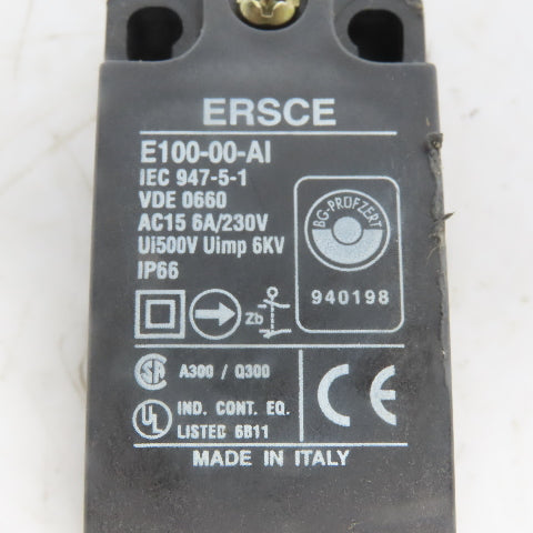 ERSCE E100-00-AI Plunger End Limit Switch AC15 6A /230V