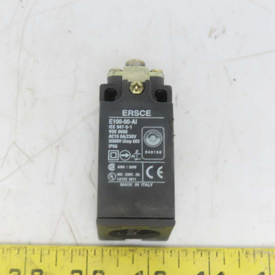 ERSCE E100-00-AI Plunger End Limit Switch AC15 6A /230V