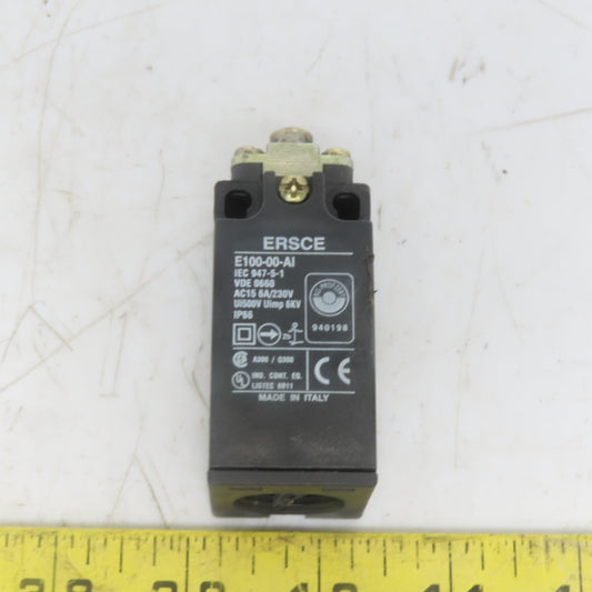 ERSCE E100-00-AI Plunger End Limit Switch AC15 6A /230V