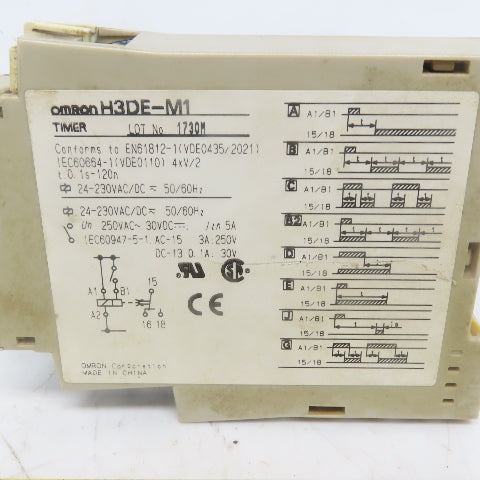 Omron H3DE-M1 Solid State Multi-function Time Delay Relay 24-230VAC/DC