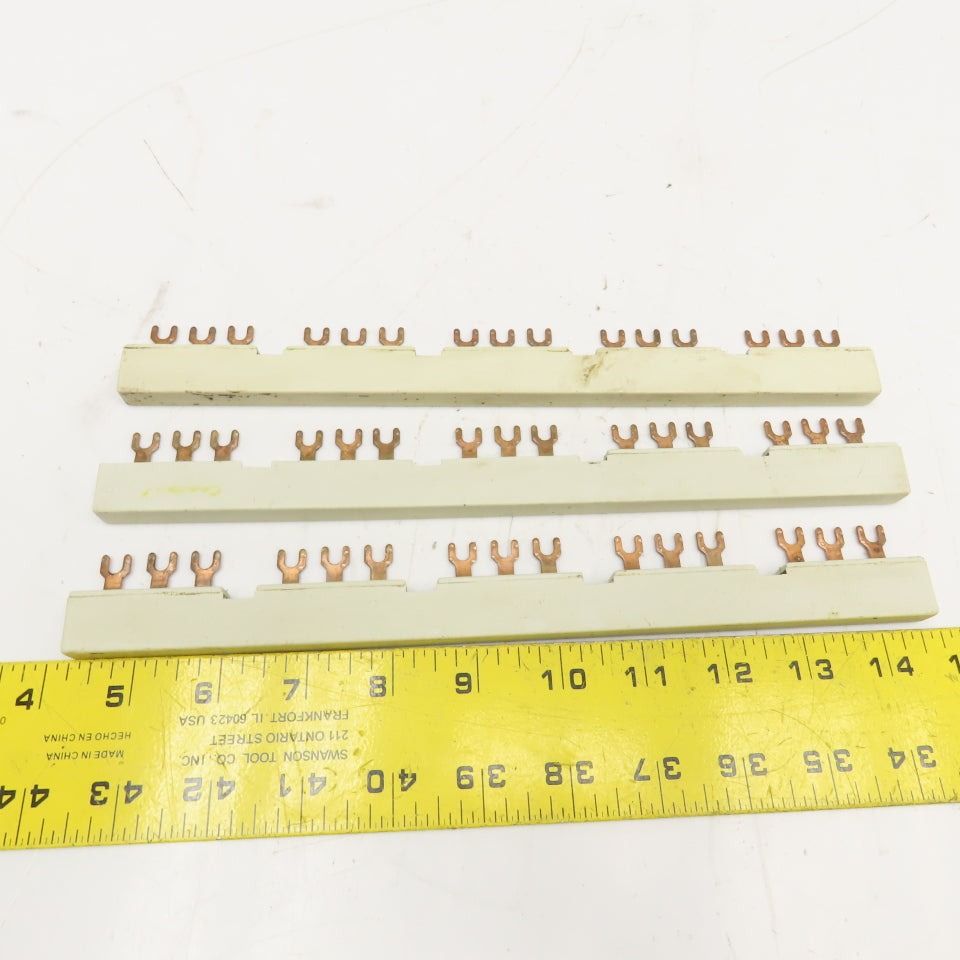 Siemens 3VU9135-1AB05 690V 63A 3Ph Bus Bar Lot Of 3
