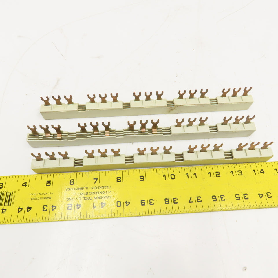 Siemens 3VU9135-1AB05 690V 63A 3Ph Bus Bar Lot Of 3
