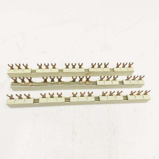 Siemens 3VU9135-1AB05 690V 63A 3Ph Bus Bar Lot Of 3