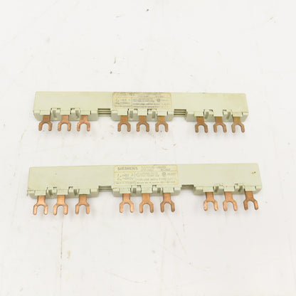 Siemens 3VU9135-1AB03 690V 63A 3Ph Bus Bar Lot Of 2