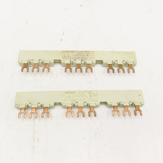 Siemens 3VU9135-1AB03 690V 63A 3Ph Bus Bar Lot Of 2