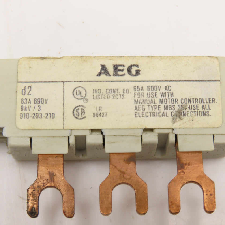 Siemens 910-293-210 690V 63A 3Ph Bus Bar Lot Of 3