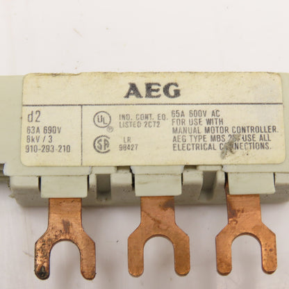 Siemens 910-293-210 690V 63A 3Ph Bus Bar Lot Of 3