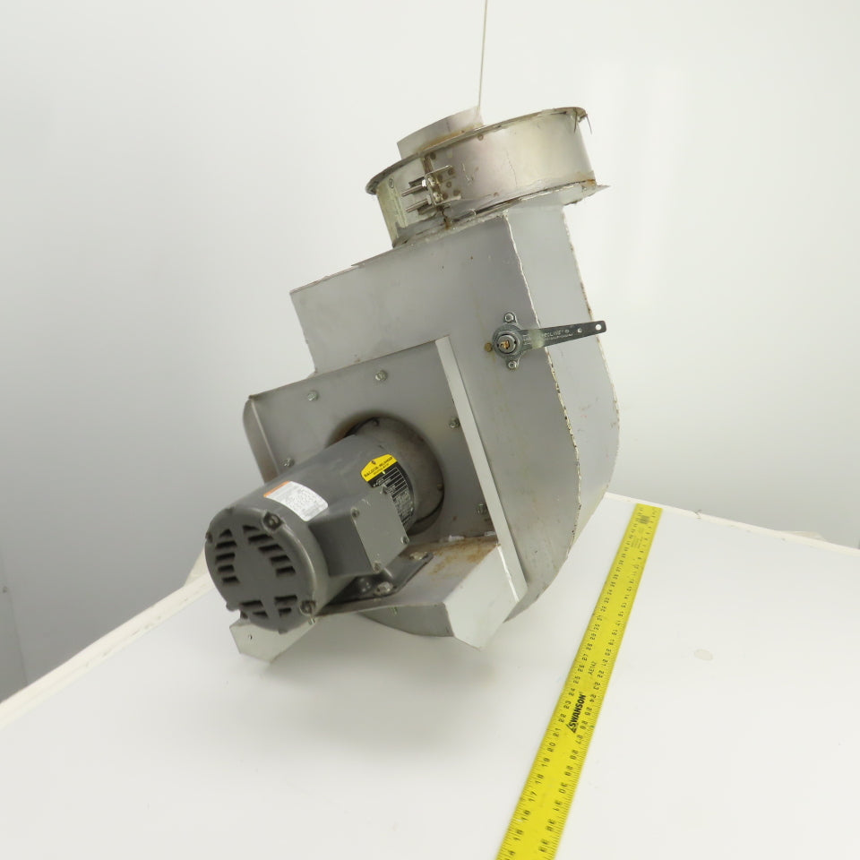 10" OD x 6-1/4" W Squirrel Cage Blower Fan With 1HP Motor 230/460V 3PH & Damper