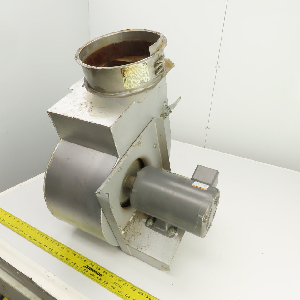 10" OD x 6-1/4" W Squirrel Cage Blower Fan With 1HP Motor 230/460V 3PH & Damper
