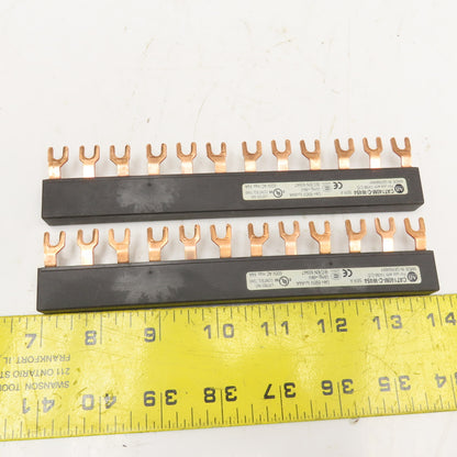 Allen Bradley CAT140M-C-W454 600V 63A 3Ph Bus Bar Lot Of 2