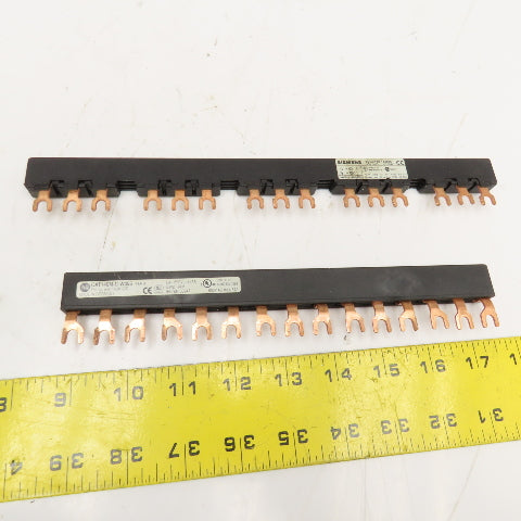 Siemens 3VU9135-1AB04 600V 65A Misc. Lot 3 Phase Bus Bar Lot Of 7