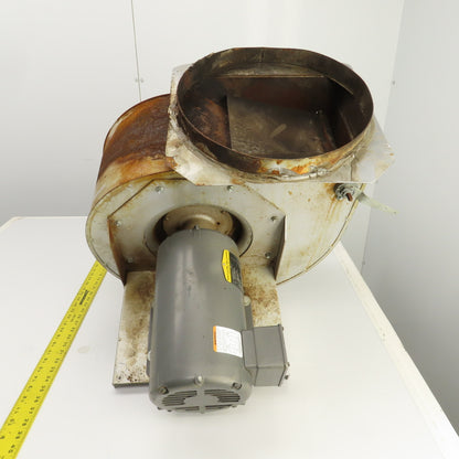 12" OD x 7-1/4" W Squirrel Cage Blower Fan With 3HP Motor 230/460V 3PH & Damper