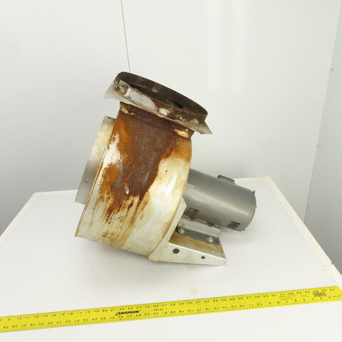 12" OD x 7-1/4" W Squirrel Cage Blower Fan With 3HP Motor 230/460V 3PH & Damper