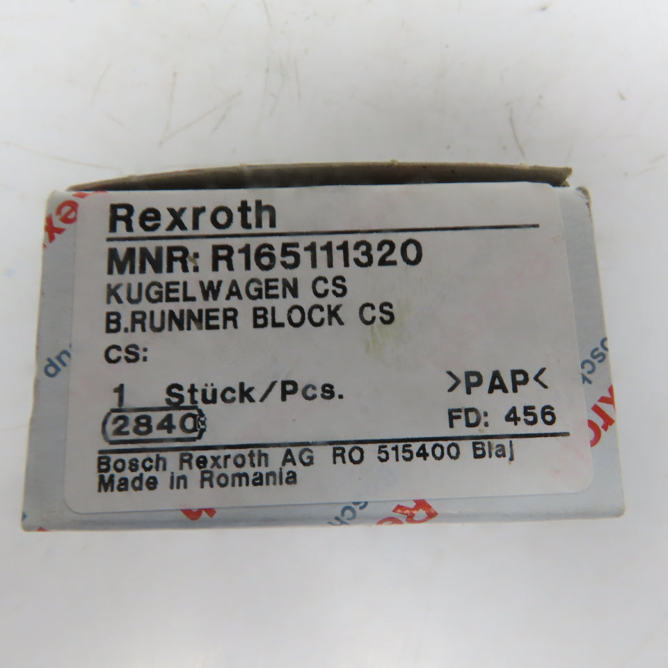 Rexroth R165111320 Linear Slider Bearing