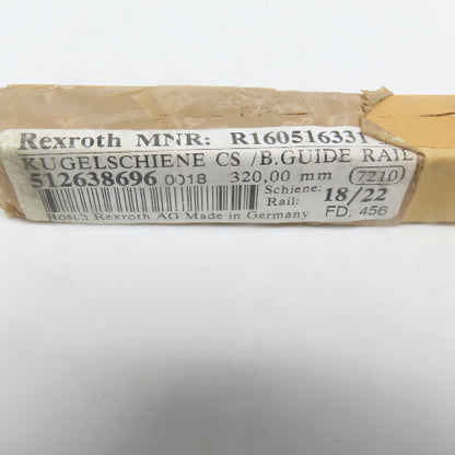 Rexroth R160516331 Linear Guide Rail 320mm