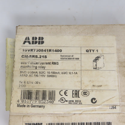 ABB 1SVR730841R1400 CM-SRS.21S VER/Under Current RMS Monitoring Relay