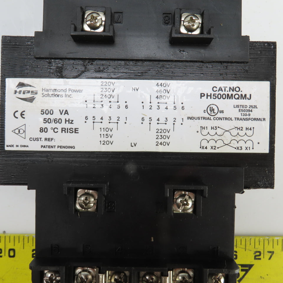 Hammond Power PH500MQMJ 500VA Control Transformer Pri 220-480V Sec 110-240V 1PH