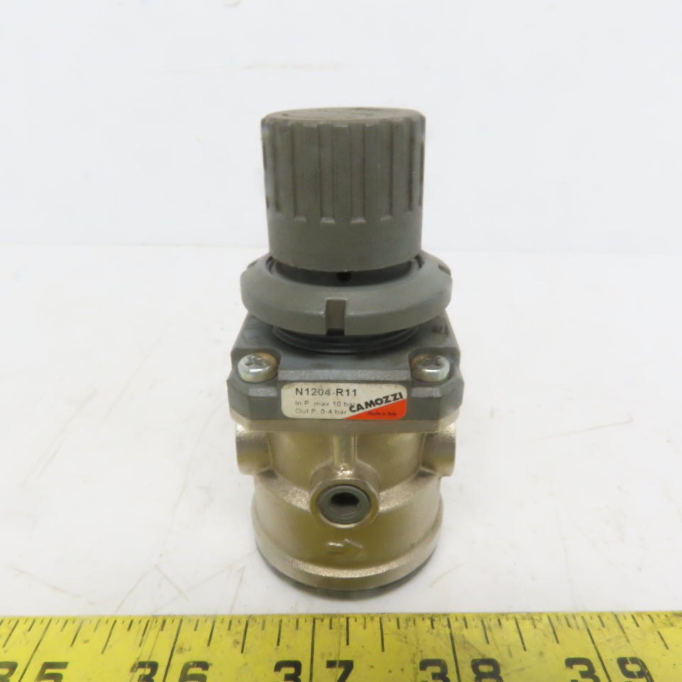 Camozzi N1204-R11 Pneumatic Regulator Control Valve In 16bar Out 0-4 Bar