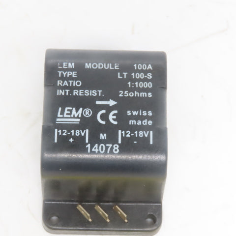 LEM Module LT 100-S Current Transformer 1:1000 Ratio 25 Ohms