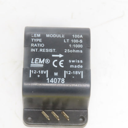 LEM Module LT 100-S Current Transformer 1:1000 Ratio 25 Ohms