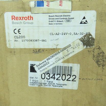 Trumpf 0342022 Bosch Rexroth 1070083387-GA1 Output Module CL-A2-24V-0,5A-32-FC