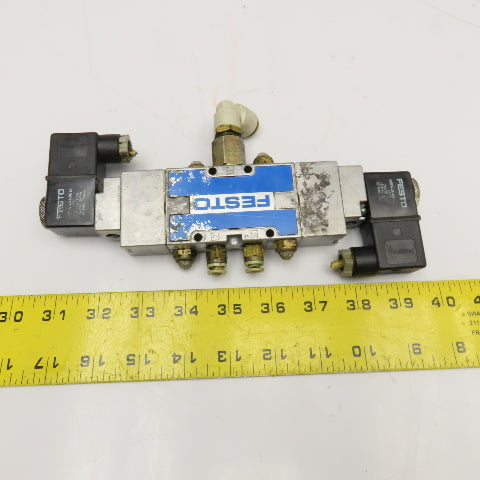 Festo 5/2 Position Double Solenoid Pneumatic Directional Valve 24VDC Coil G1/8