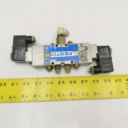 Festo 5/2 Position Double Solenoid Pneumatic Directional Valve 24VDC Coil G1/8